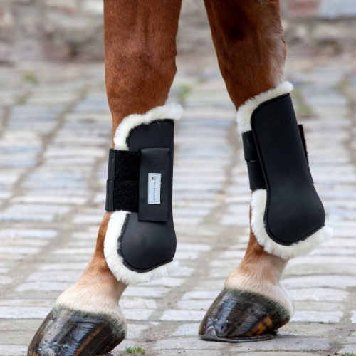 Protège-tendons cheval Waldhausen doublés mouton véritable