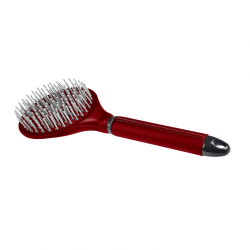 Brosse à crins cheval poignée cuir synthétique Waldhausen