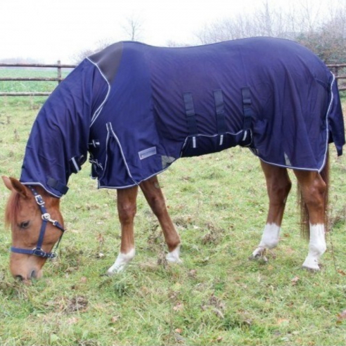 Couverture anti-mouche cheval encolure élastique