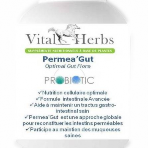 Permea Gut Optimal Probiotic cheval Vital Herbs
