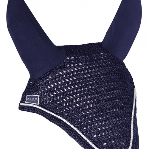 Bonnet anti-mouche cheval Diamant Rider Marine/blanc - Harcour