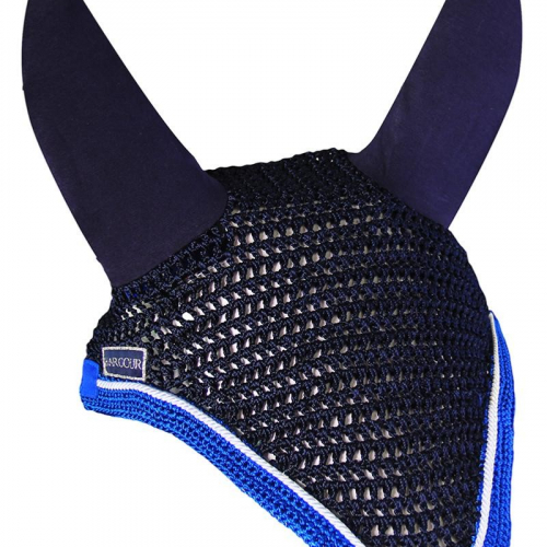 Bonnet anti-mouche cheval Diamant Rider Marine/bleu elec - Harcour