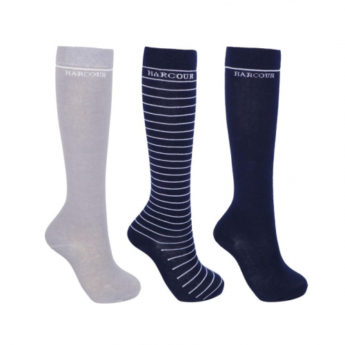 Chaussettes d'équitation Harcour Lou - Pack de 3 paires