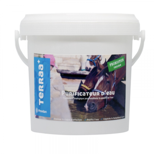 Purificateur d'eau abreuvoir cheval Terraa+ seau 1kg - Galowade