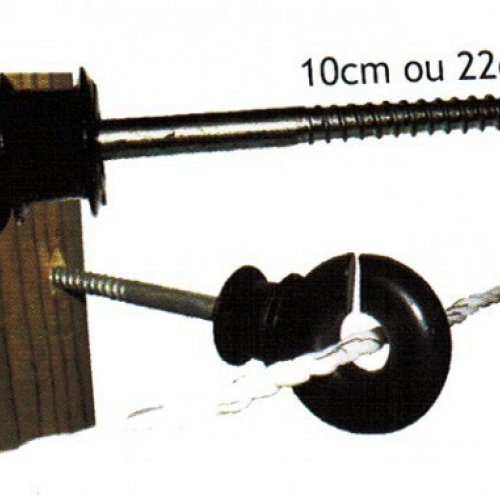 Isolateur écarteur fil à vis x 25 - 10 ou 22 cm