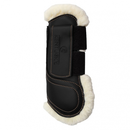 Protège-tendons simili-cuir mouton synthétique velcro