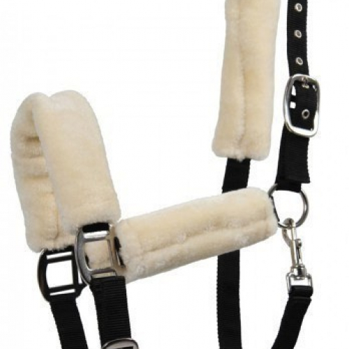 Licol cheval nylon doublé mouton Fluffy - Waldhausen