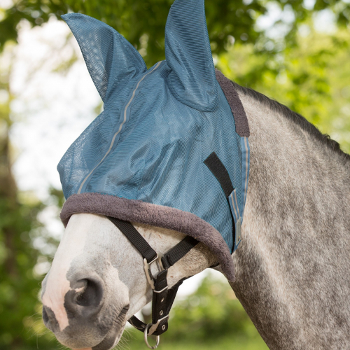 Masque anti-mouche cheval avec oreilles Protect - Waldhausen