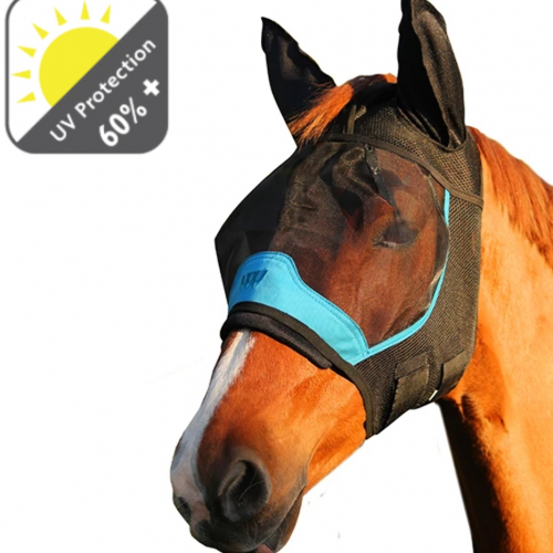 Masque anti-mouche anti-uv cheval avec oreilles - Woof Wear