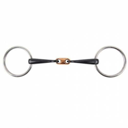 Mors deux anneaux Snaffle Bit double brisure canon 13 mm - Waldhausen