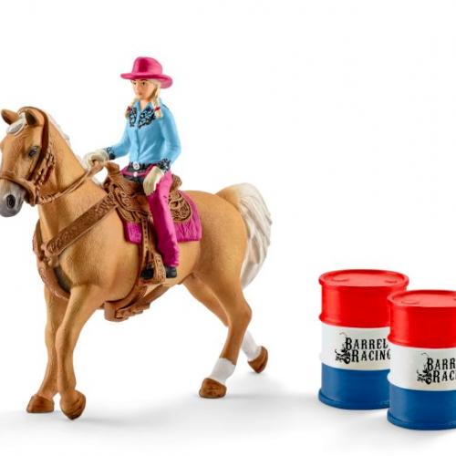 Kit de jeux Barrel Racing avec Cowgirl - Schleich