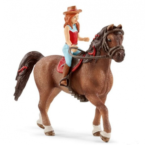 Figurine cavalière Hannah et son cheval Cayenne - Schleich