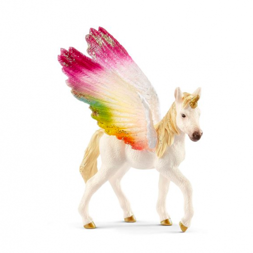 Figurine poulain Licorne ailée Arc-en-ciel - Schleich