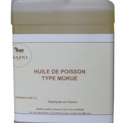 Huile de poisson type morue 1 L Vitamines A et D