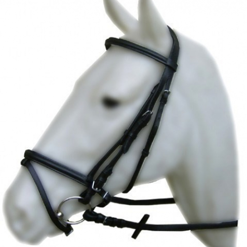 Bridon cuir muserolle combinée - Cavalhorse