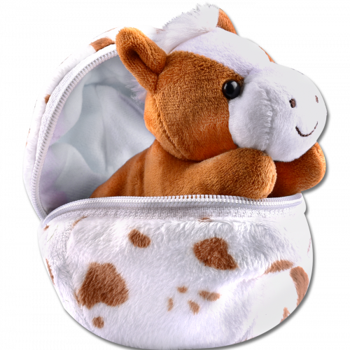 Peluche poney avec housse Lotti