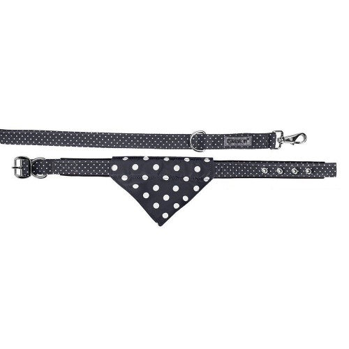 Collier et laisse chien tissu Nici