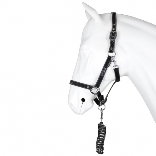 Licol cheval nylon doublé avec longe Sophisticated - Horka