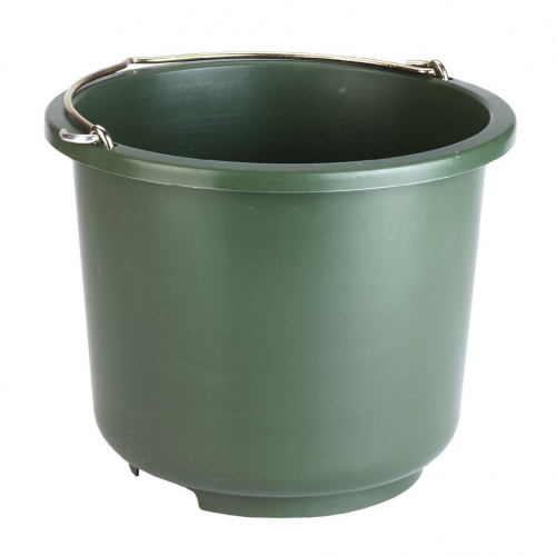 Seau d'écurie cheval robuste vert 12 L