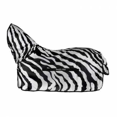 Couverture anti-mouche cheval avec camail buzz-off Zebra