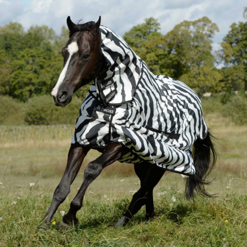 Couverture anti-dermite cheval Sweet Itch Zebra - Bucas