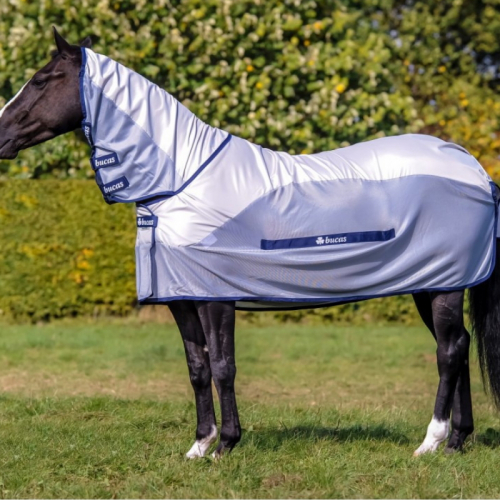 Couverture anti-mouche cheval imperméable Couvre-cou Buzz-off Rain Neck Bucas