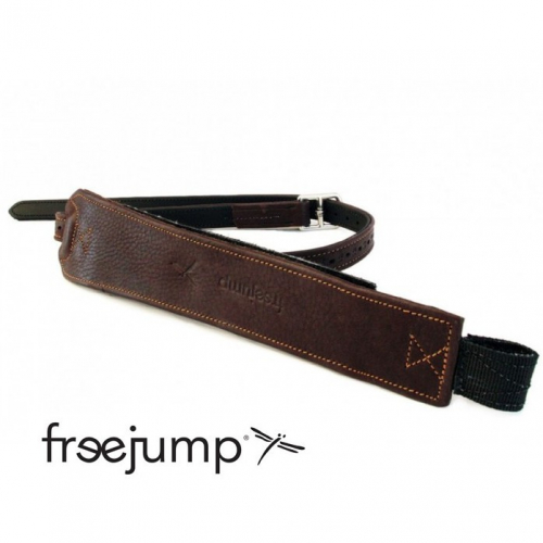 Etrivières Freejump Pro Grip monobrin cuir marron