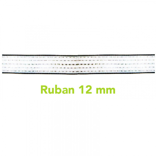 Ruban blanc clôture électrique chevaux  12 mm  200 m Inox  Cuivre