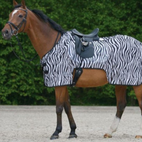 Couvre-reins anti-mouche cheval Zebra